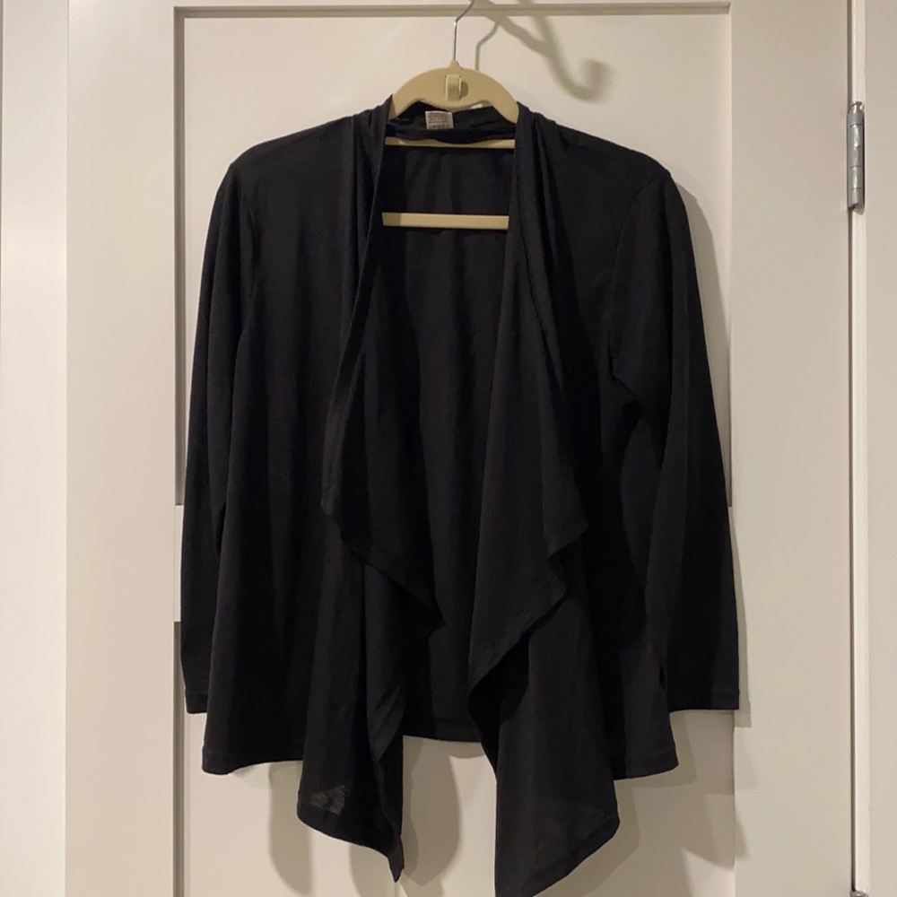 Black 3/4 sleeve cardigan